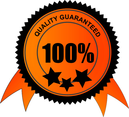 100 percent quality guaranteed vector のイラスト素材