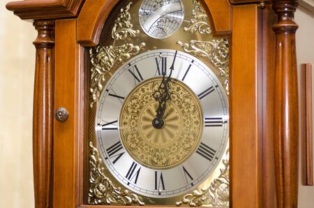 Old clock close up photo - time concept