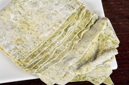 dough for lasagna closeup photoの写真素材