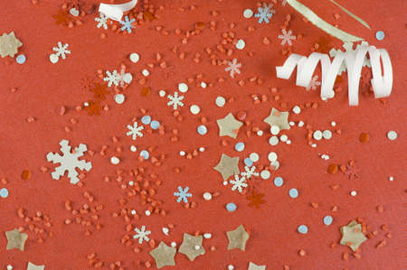 Christmas color background with snowflakes