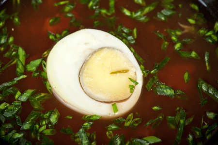 Traditional Russian kvass soup with vegetables - okroshkaの写真素材