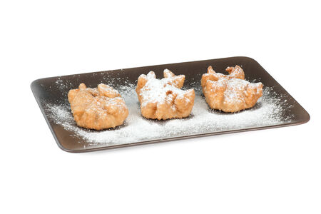 Freshly baked sugar cookies on plate