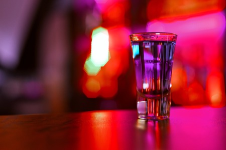 drink shot at the bar counterの写真素材