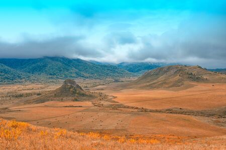 mountains in beauty autumn dayの写真素材