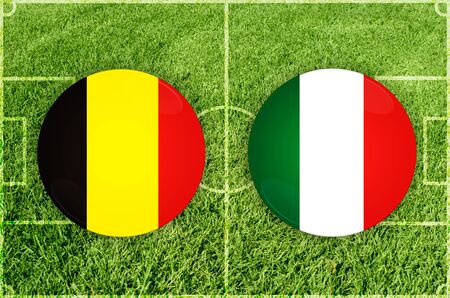 Euro cup match Belgium against Italyの写真素材