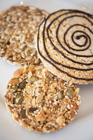 Mixed cookies closeup