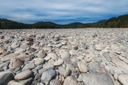 Katun river, in the Altai mountains, Siberia, Russiaの写真素材