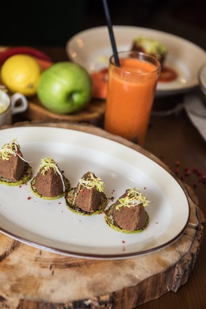 Healthy vegeterian food. Pate from red beans.の写真素材