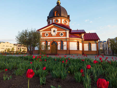 BARNAUL - MAY, 5 Temple of the Apostle and Evangelist John the Theologian in May 5, 2020 in Barnaul , Siberia, Russiaのeditorial素材