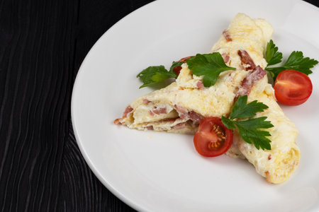 Omelet with Ham and Cheese