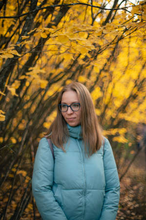 Beautiful autumn woman