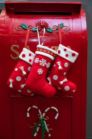 Red santa mail box