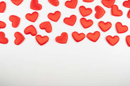 Valentine day white wood backgroundの写真素材