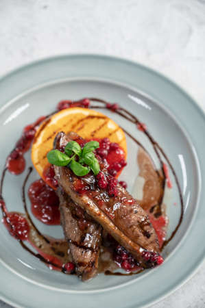 Tasty duck breastの写真素材