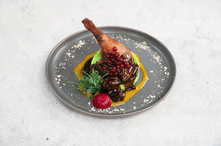 Tasty duck leg