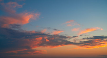 Real amazing sunsetの写真素材