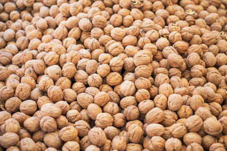 Walnut sale in the traditional farm Turkish market