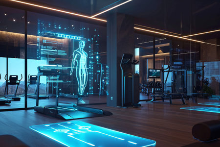 Future of training with ai hologram virtual trainer trainsの素材