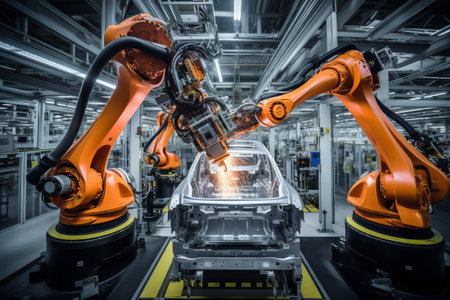 Automated assembly line production of electric vehiclesの素材