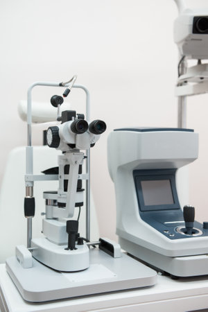 Modern medical equipment in the ophthalmology officeの写真素材