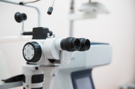 Modern medical equipment in the ophthalmology officeの写真素材