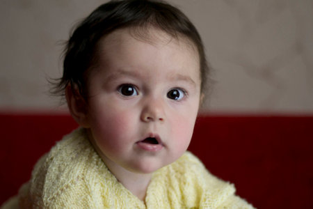 Portrait of a little girlの写真素材