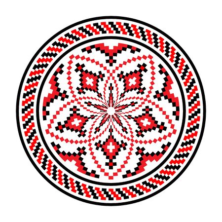 Ethnic motives. Circular pattern in traditional styleのイラスト素材