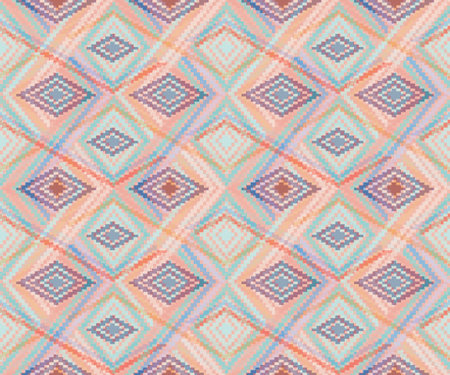 Seamless geometric pattern in the boho style. African motif, abstract.のイラスト素材