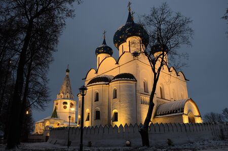 Nativity Cathedral in Suzdal Kremlin. Golden ring of Russiaの写真素材