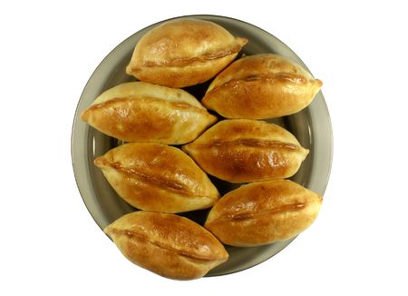 Russian pies with a stuffingの写真素材