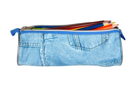 pencil case with pencilsの写真素材