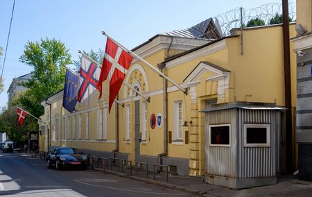 Royal Embassy of Denmark in Moscow. Russia, Moscow, August 30, 2019のeditorial素材