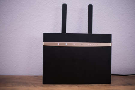 Closeup shot of LTE router at home