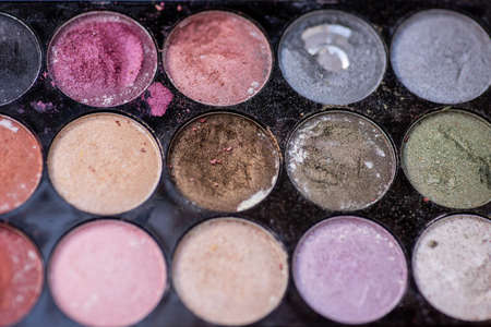 Close up shot of cosmetics kit shot from aboveの写真素材