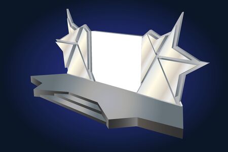 3d vector stage backdrop abstract style for show performance editableのイラスト素材