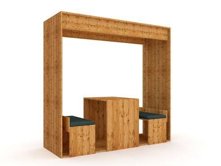 3d illustration food table desk wooden texture construction for restaurant. High resolution image white background isolated.の写真素材