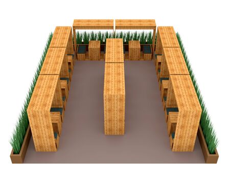 3d illustration food table desk wooden texture construction for layout restaurant. High resolution image white background isolated.の写真素材