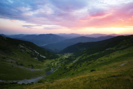 beautiful summer landscape  in Europeの写真素材