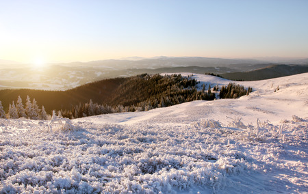 beautiful winter landscape  in Europeの写真素材