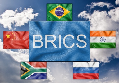 Flags of the BRICSの写真素材