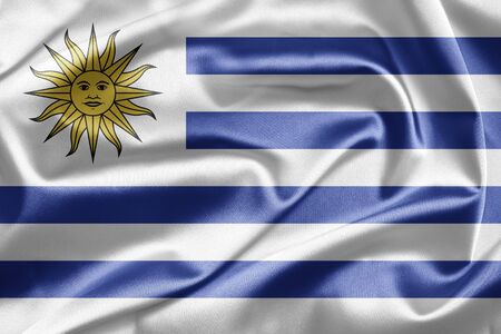 Flag of Uruguayの写真素材