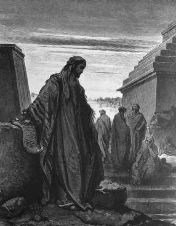 The prophet Daniel  1  Le Sainte Bible  Traduction nouvelle selon la Vulgate par Mm  J -J  Bourasse et P  Janvier  Tours  Alfred Mame et Fils  2  1866 3  France 4  Gustave Doréのeditorial素材