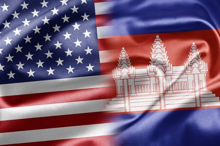 USA and Cambodiaの写真素材