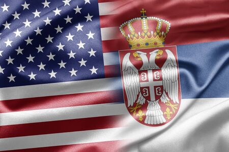 USA and Serbiaの写真素材