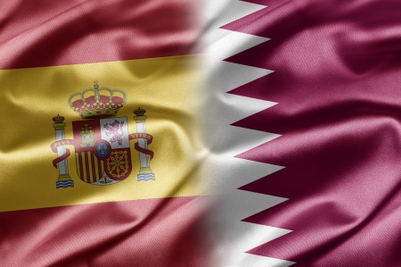 Spain and Qatarの写真素材