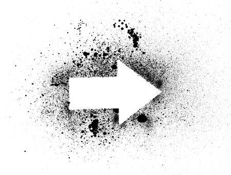 Arrow splatter border or grunge frameの写真素材