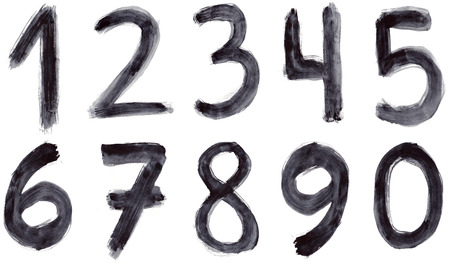Set of grunge numbersの写真素材