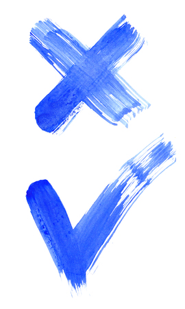 check mark in grunge styleの写真素材