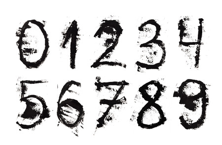 Grunge numbersの写真素材