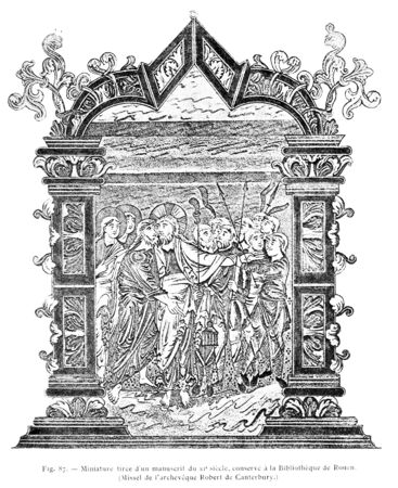 Christian book. Old imageの写真素材